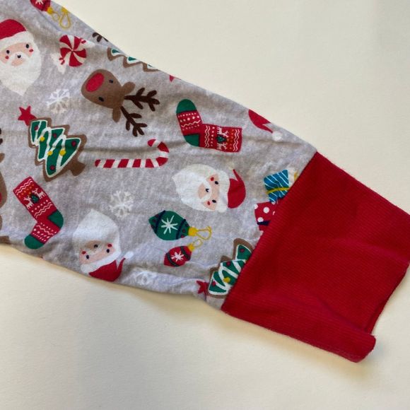 CHRISTMAS woman's size large L santa deer one piece holiday morning pajamas pjs - Picture 8 of 12